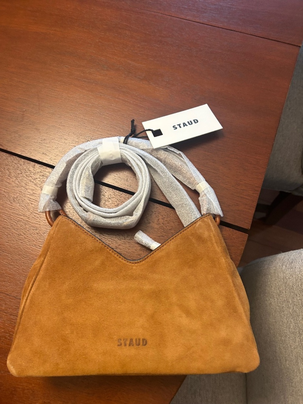 Staud suede Valeria shoulder bag